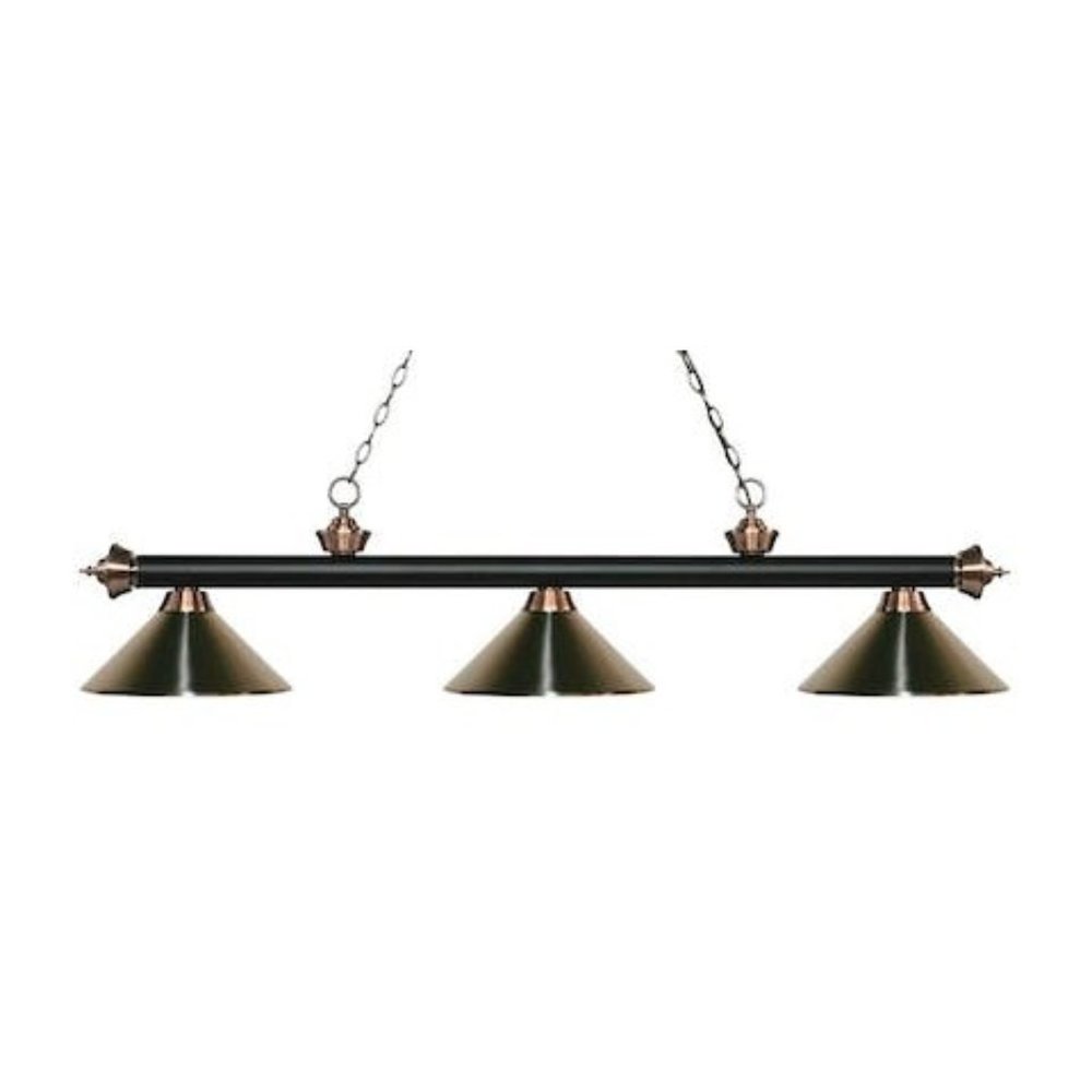 Z-Lite Riviera 3 Light Island/Billiard Chandelier, Brushed Nickel